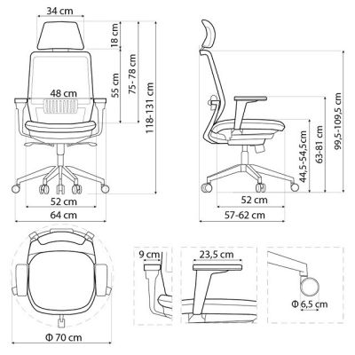3. Ergonomiczny fotel biurowy SPECTRUM czarny