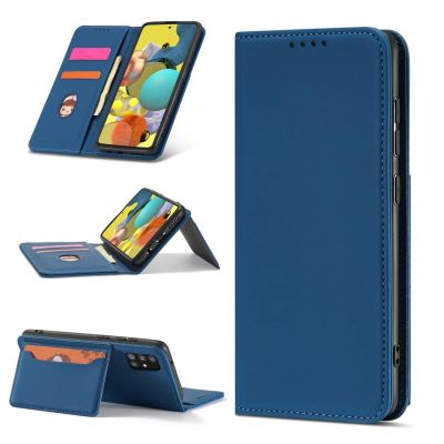 5. Magnet Card Case etui do Xiaomi Redmi Note 11 Pro pokrowiec portfel na karty kartę podstawka niebieski