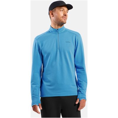 Bluza z półgolfem męska Odlo Mid layer 1/2 zip ESSENTIAL THERMAL niebieska