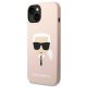 2. Etui Karl Lagerfeld Silicone Karl's Head MagSafe na iPhone 14 - jasnoróżowe