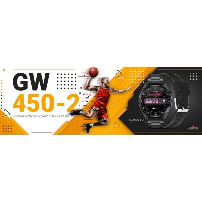 3. Smartwatch GIEWONT Vertex SmartCall GW450-2 Carbon/Carbon Leather