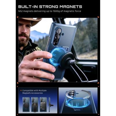 6. Etui Supcase UB Aero MagSafe 2-Set na Samsung Galaxy Z Fold 8 Ultra - granatowe