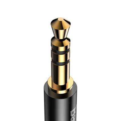 4. Baseus kabel audio stereo przejściówka AUX 3,5 mm mini jack - USB Typ C do telefonu tabletu 120cm czarny (CAM01-01)