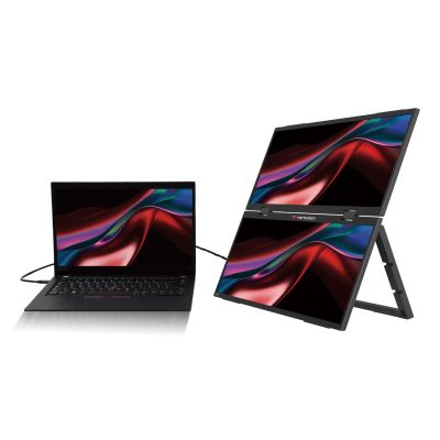 5. Verbatim Portable 15.6" FHD Dual Monitor Essentials Przenośny monitor Czarny 39,6 cm (15.6") LCD 1920 x 1080 px