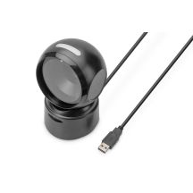 DIGITUS DA-81005 CZYTNIK KODÓW KRESKOWYCH PRZEWODOWY STACJONARNY USB-A 1.4M, 1D I 2D, ZGODNY Z KODAMI QR