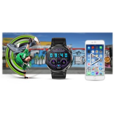 16. Smartwatch Gravity GT21-1+ Czarny Pasek Silikonowy