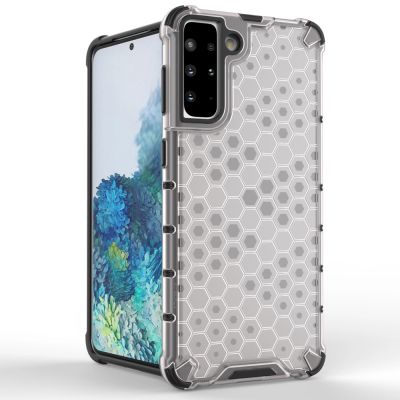 2. Honeycomb etui pancerny pokrowiec z żelową ramką Samsung Galaxy S21+ 5G (S21 Plus 5G) przezroczysty