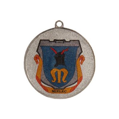 9. Medal stalowy srebrny drugie miejsce z nadrukiem kolorowym LuxorJet