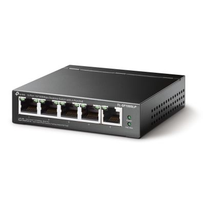 2. TP-LINK TL-SF1005LP łącza sieciowe Nie zarządzany Fast Ethernet (10/100) Obsługa PoE Czarny