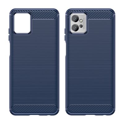 8. Carbon Case etui Xiaomi Poco F4 5G elastyczny silikonowy karbonowy pokrowiec niebieskie
