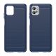 8. Carbon Case etui Xiaomi Poco F4 5G elastyczny silikonowy karbonowy pokrowiec niebieskie