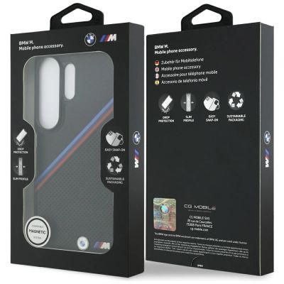 8. Etui BMW Tricolor Metal Logo MagSafe na Samsung Galaxy S26 Ultra - czarne
