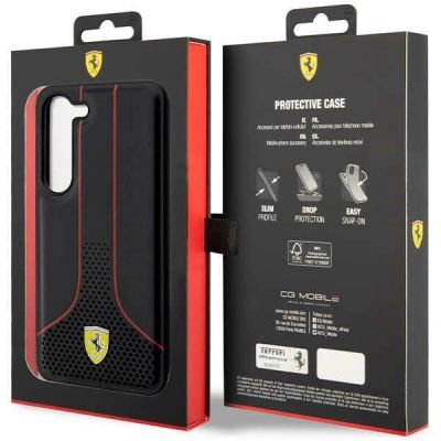9. Etui Ferrari Perforated 296 P na Samsung Galaxy S23 - czarne