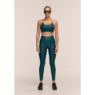 Legginsy treningowe damskie CASALL Heat Printed High Waist Tights kolor szary