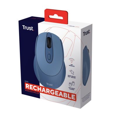 2. Mysz TRUST ZAYA Wireless Rechargeable Mouse BLUE (25039)