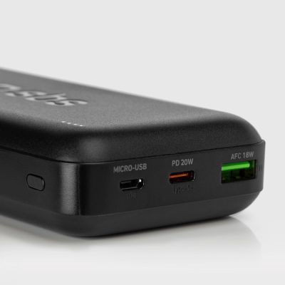 5. Powerbank SBS TTBB20000PD20K 20000 mAh 20W PD USB-C, USB-A, Micro-USB - czarny