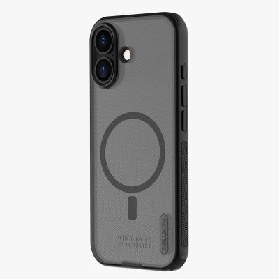 6. Etui Nillkin Super Frosted Shield Pro Magnetic kompatybilne z MagSafe na iPhone 17 - półprzezroczyste-czarne