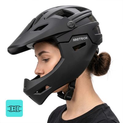 20. Kask rowerowy full-face Meteor Hydra S 51-55 cm czarny
