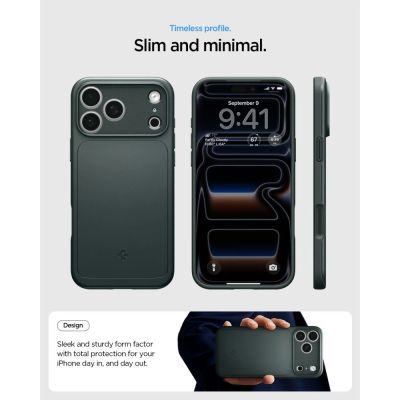 8. Etui Spigen Thin Fit MagSafe na iPhone 18 Pro Max / 17 Pro Max - zielone