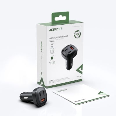 13. Acefast ładowarka samochodowa 66W 2x USB Typ C / USB, PPS, Power Delivery, Quick Charge 4.0, AFC, FCP, SCP czarny (B3 black)