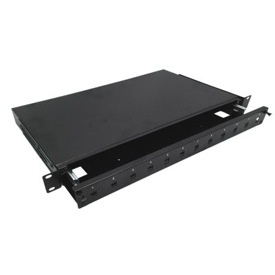 4. Alantec Przełącznica światłowodowa teleskopowa 12xSC simplex / 12xLC duplex 19" 1U z akcesoriami montażowymi (dławiki, opaski) (FOP-1U-12SCS-C-P)