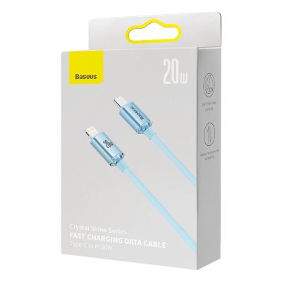 5. Kabel Baseus CAJY001303 Lightning - USB-C PD 20W 480Mb/s 1,2m - niebieski