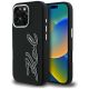 Etui Karl Lagerfeld FW Grained Signature Logo na iPhone 16 Pro - czarne