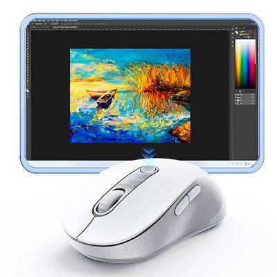 8. Mysz bezprzewodowa Baseus F02 ergonomiczna USB 2.4GHz - biała