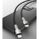 12. Kabel Baseus Cafule Series Metal Data USB-C / Lightning 20W PD 1 m - czarny