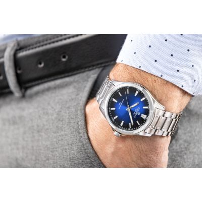 3. Zegarek Męski Giewont Elegance Sapphire Srebrno Niebieski GW5160-B3