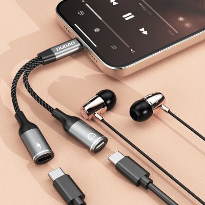 5. Adapter Dudao L13C+ 2w1 USB-C - szary