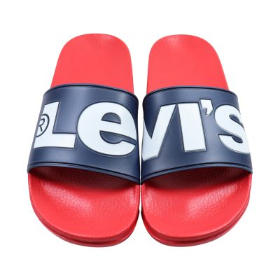 4. Klapki damskie Levi's June L granatowo-czerwone VPOL0239S-0290
