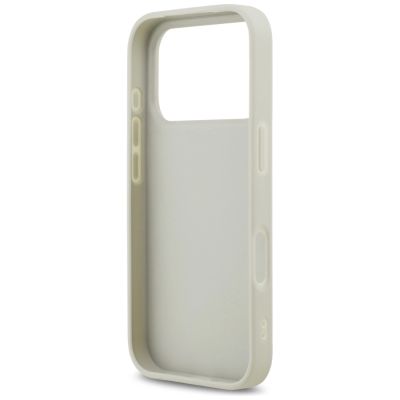 7. Etui DKNY Checkered with Printed Stripes na iPhone 17 Pro - beżowe