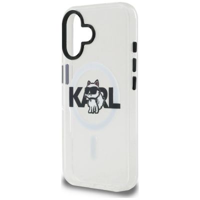 6. Etui Karl Lagerfeld IML Choupette Sketch Logo MagSafe na iPhone 17 - przezroczyste