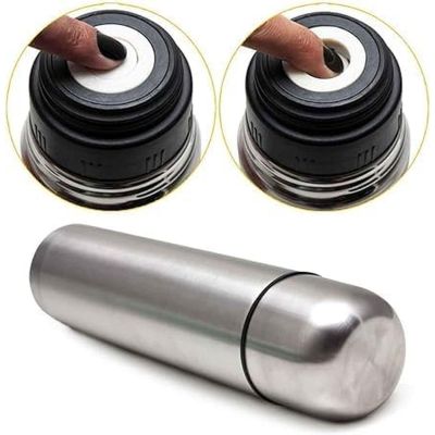 9. TERMOS TURYSTYCZNY 1000ML Z 2 KUBKAMI SREBRNY