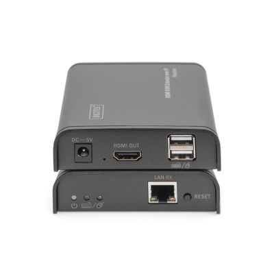 12. DIGITUS PRZEDŁUŻACZ (EXTENDER) KVM HDMI+USB 120M PO CAT.5E UTP/IP 1080P FHD 60HZ AUDIO (ZESTAW) DS-55202