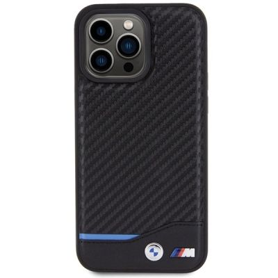 3. Etui BMW Leather Carbon na iPhone 15 Pro Max - czarne