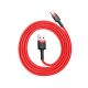 8. Kabel Baseus Cafule USB-A / USB-C QC 3.0 3A 1 m - czerwony