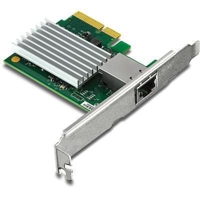 9. Karta sieciowa Trendnet TEG-10GECTX, wewnętrzna, przewodowa, PCI Express, Ethernet, 10000 Mbit/s, zielony, szary