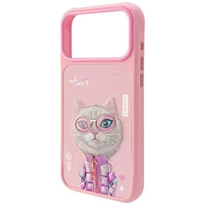 3. Etui Nimmy Cool&Cute 2.0 Cat na iPhone 17 Pro - różowe