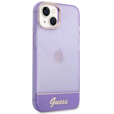 4. Etui Guess Translucent na iPhone 14 Plus - fioletowe