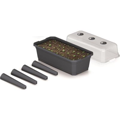 4. SZKLARNIA STOJĄCA ROZSADNIK RESPANA SET ECOLINE 74,6x77,7x36,8CM ANTRACYT