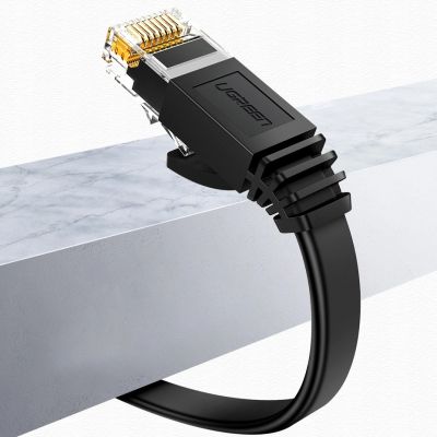 2. Kabel Ugreen NW102 50172 płaski sieciowy LAN Ethernet Cat. 6 0.5m - czarny