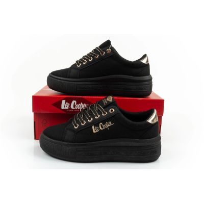 10. Lee Cooper buty sportowe damskie trampki modne czarne wygodne