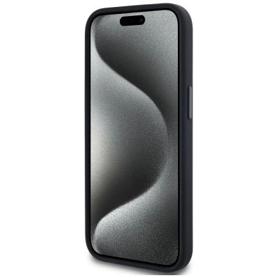5. Etui Karl Lagerfeld Silicone Shadow Metal Initial MagSafe do iPhone 15 czarny