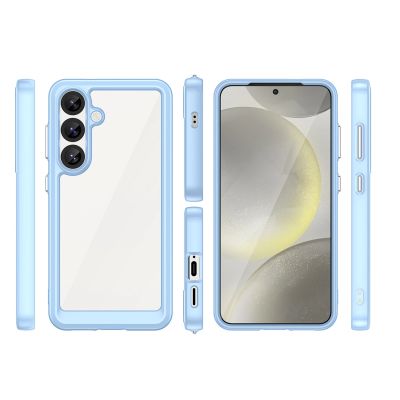 2. Etui silikonowe Outer Space Case z żelową ramką do Samsung Galaxy S25 - niebieskie