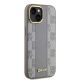4. Etui DKNY Leather Checkered Mono Pattern MagSafe na iPhone 14 - beżowe