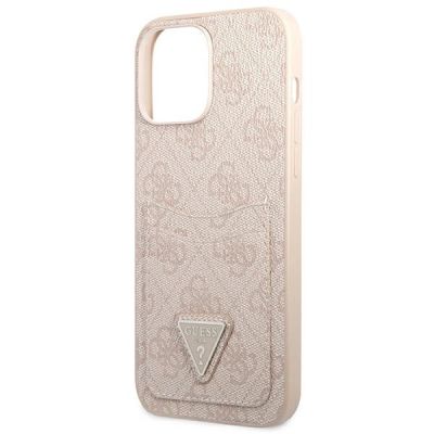 6. Etui Guess 4G Triangle Logo Cardslot na iPhone 13 Pro / 13 - różowe