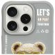 3. Etui Nimmy Cool&Cute 2.0 Bear na iPhone 15 Pro - szare