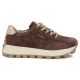 3. Skórzane półbuty sneakersy na platformie brązowe Filippo DP7498